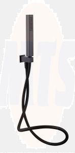 Sq Shwr Handset Wall Bracket Kit In Black RAKSHW4003B Bathroomsuites