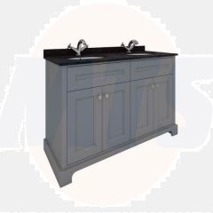 RAK Washington 1200Mm Double Bsn Unit In Grey RAKWBU120503 Bathroomsuites