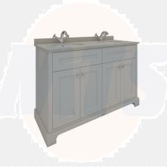 RAK Washington 1200Mm Double Bsn Unit In Greige RAKWBU120505 Bathroomsuites