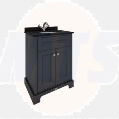 RAK Washington 600Mm Bsn Unit In Black RAKWBU60504 Bathroomsuites