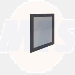 RAK Washington 600Mm Flat Mirror In Black RAKWMR60504 Bathroomsuites