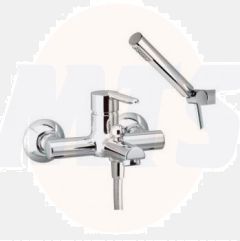 RAMON SOLER ODISEA BATH / SHOWER MIXER WITH SHOWER HOSE AND CHROME HAND SHOWER 3705