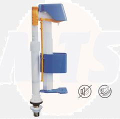 Regiplast Hydraulic float valve with lower supply (ref.0600)

Floating valve, low supply 3/8 "brass, hydraulic closing, adjustable water level, compact, fast filling 0.15 l / sec at 3 bars.   Packing carton or shell 