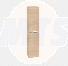Roca  Victoria-N column unit 300 x 1500mm - 2 soft-close doors - textured oak A856660155