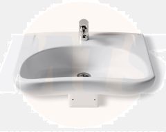 ROCA A327230000 ACCESS Wall-Mounted Washbasin Glossy White Porcelain