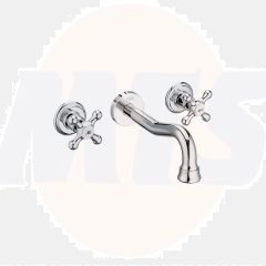 Roca  Carmen twin lever wall-mounted basin mixer A5A474BC00
