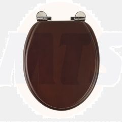 Roper Rhodes Traditional Toilet Seat and Cover with Fittings in  Mahogany 8081MSC