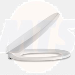 Round Wrap over Toilet seat with soft close with hinge in stainless steel