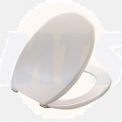 Rounded Standard toilet seat with Polygiene and Stainless Steel hinge 