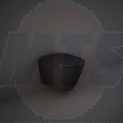 RAK Feeling Rimless Wh Pan In Matt Black RST23504A Bathroomsuites