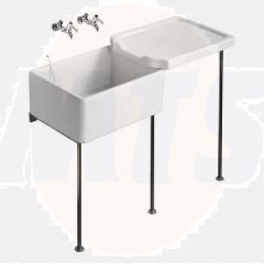 A/Shks S583501 Drainer Trad Fireclay Wht