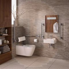 Ideal Standard  Freedom Bathroom pack inc 40cm Cube handrinse basin and 75cm projection wall hung WC bowl - Chrome rails  S6404AA