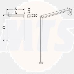 A/Shks S9233MY S/S Legs&Bearers for 445/510 Sinks