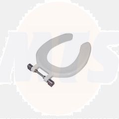 Twyford Avalon/Sola Open front seat ring with top fix stainless steel hinged White SA1304WH