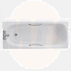 Twyford.1.700.x.700mm,.chrome.plated.grips,.2.centre.tap