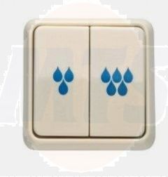 Schwab WC electrical double button - white 363769