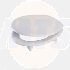 Celeste Pro anti viral seat only with C/P brass hinge - White Wirquin Celeste Pro anti viral seat only with C/P brass hinge - White -SCI51WY