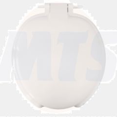 Wirquin Celmac CRESCENT ADULT "A" Toilet Seat - Stainless steel hinges, seat and cover with stainless steel hinge - white SCR12WH