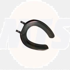 Celmac Crescent Adult A Standard Close Toilet Seat Only With Plastic Hinge Black SCR51BL