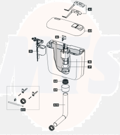  Schwab Exposed flushing cistern AP 102