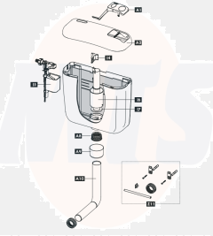  Schwab Exposed flushing cistern AP 100