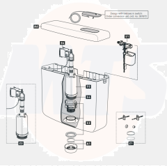  Schwab Exposed flushing cistern 164.1701 (64.090)