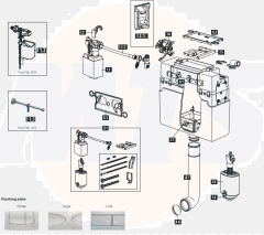 Schwab Concealed flushing cistern 187.1200