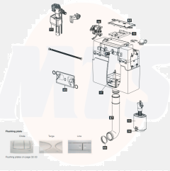 Schwab Concealed flushing cistern 187 - Filling valve 747