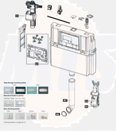 Schwab Concealed flushing cistern 189 - Filling valve 747