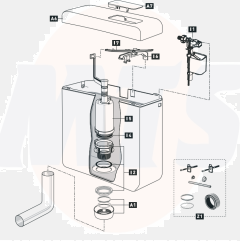 Schwab Exposed flushing cistern 150.1901 (50.000)
