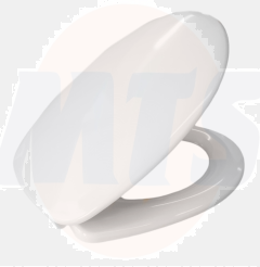 Celmac Rondo Standard Close Toilet Seat & Cover With Stainless Steel Hinge Bottom Fix White SRD18WH