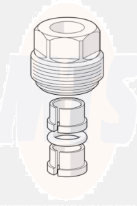 Connection nipple Oras 159684 for copper pipe 501076834