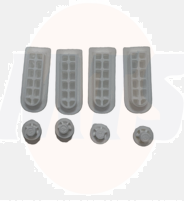 Flaminia Replacement Bumper and Damper Set KITPCQK03 a set of toilet seat bumpers, which are small rubber or plastic pieces designed to cushion the toilet seat and prevent it from slamming against the bowl. They also help to keep the seat level and preven