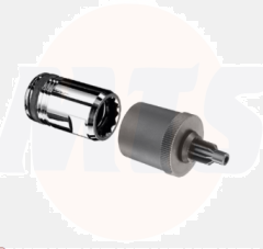 Schell 007010699 Quick Adaptor- QUICK plug-in technology With socket for plug element at 30° pitch. Outer diameter suitable for accommodating the push rosette. Low stress corrosion cracking due to galvanised surface and stress-free plug connection