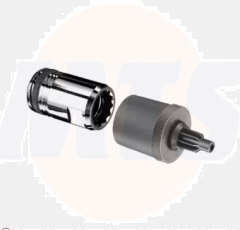 Schell 007000699 QUICK adapter plug-in technology With socket for plug element at 30° pitch. Outer diameter suitable for accommodating the push rosette. Low stress corrosion cracking due to galvanised surface and stress-free plug connection