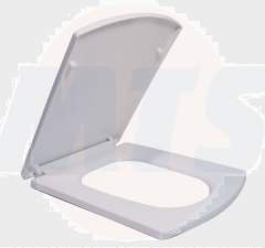 New Economical Modern Slow-Close Square PP Plastic Toilet Seat Cover Lid - H595 / 3922200000
