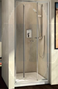 Ideal Standard Spares Kubo 900mm bifold door with Idealclean clear glass - bright silver finish -T7377EO