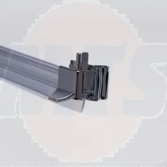 Seal straight incl . Sealing lip ( FAD 2 pieces) Colour: chrome For glass thickness : 6 mm Length: 1200 mm