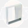 Selnova Square 58.8 cm Mirror cabinet, two doors, White 501.264.00.1