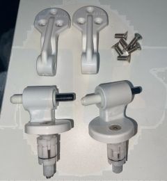 The Serel Soft Close/Slow Closing Toilet Seat Hinges 208F317S are designed for compatibility with the Serel Verda and Serel Orkide toilet models. These hinges provide a gentle and quiet closing action, enhancing the overall bathroom experience by preventi