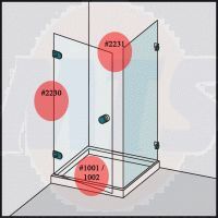 Shower Enclosure sealing strips set for 6mm glass