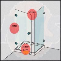 Shower Enclosure sealing strips set for 8mm glass