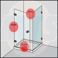 Shower Enclosure sealing strips set for 8mm glass Schower