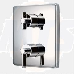Shower valve faceplate and handles pack for use with the TT built in thermostatic shower mixer A3969NU. 212mm high. 170mm wide. 5 year manufacturer's guarantee.