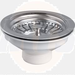 Wirquin.Stainless.steel.basket.strainer.waste.without.overflow.suitable.for.90mm