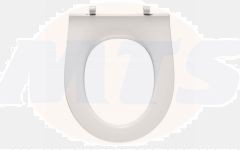 Standard toilet seat without cover with incl. hinge in stainless steel