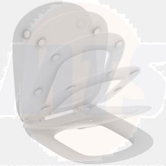 Ideal Standard Tesi New Thin Toilet Seat & Cover, Soft-Close T352701