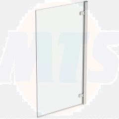 Ideal Standard  IS i.life 815 Hinged Angle Bathscreen Right Hand with Idealclean clear glass - bright silver finish  T4884EO
