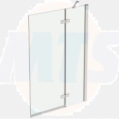 Ideal Standard  IS i.life 1000 2 Panel Bathscreen 400 + 600 Right Hand with Idealclean clear glass - bright silver finish  T4886EO