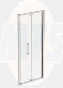 Ideal Standard  IS i.life 900 Infold Door  with Idealclean clear glass - bright silver finish  T4928EO